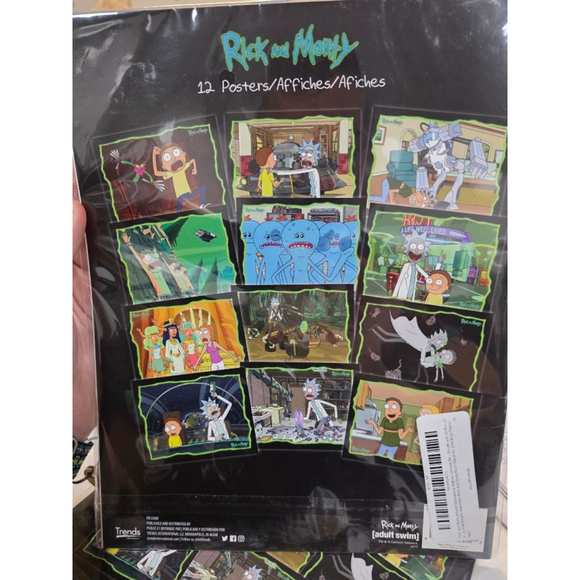 Rick and‎ Morty Black Green Poster Set One Size - Picture 2 of 5